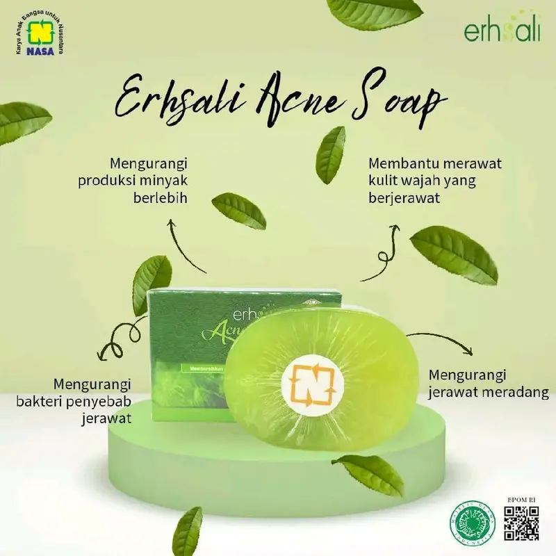 Sabun Wajah Erhsali Acne Soap Eaafs Original Nasa perawatan jerawat 2