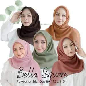 Jilbab Bella Square Premium | Hijab Kerudung Segi Empat Polycotton