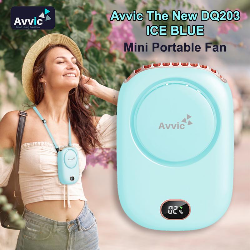Product Introduction of Avvic Kipas Angin Mini Portable AVVIC DQ203 ICE BLUE dengan Baterai Rechargeable dan Display Digital 26