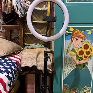 Lampu Ring Light dengan Tripod untuk Fotografi dan Video Streaming - Cocok untuk Makeup dan Selfie Gambar Gelang