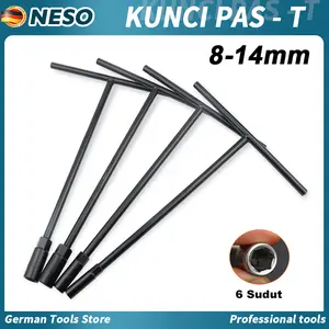 Neso German tools Kunci T 8/10/12/14 mm COD Kunci pas soket perbaikan T-Type Wrench Kunci Sok Sock Socket T Set Konci Original - ALAT
