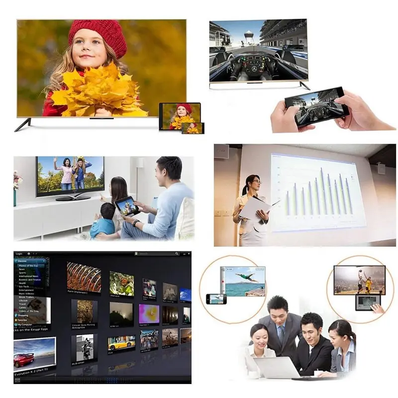 Bộ Thu Màn Hình Wifi Anycast M9 Plus, Chức Năng Chiếu Màn Hình, Tương Thích Với Máy Chiếu PC, Miracast, TV HDMI, Gậy, Tương Thích Với Elfly 7