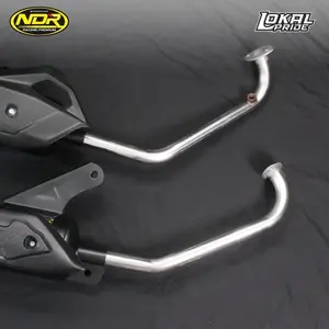 NDR RACING PREMIUM - Knalpot Standar Racing Type KINOCHI - Breket 2 PNP untuk Semua Jenis Motor Matic Honda/Yamaha/Suzuki dll Tinggal pasang  knalpot standar ngebass adem