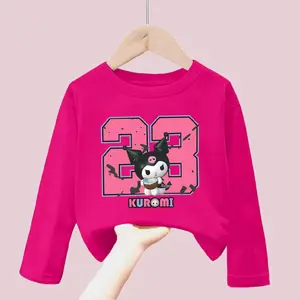 Atasan Kaos Anak Lengan Panjang Perempuan Kaos Anak Kuromi Angka 23 Viral Perempuan