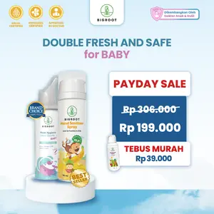 PROMO PAYDAY Spesial Bundling Buy 2 Get 1 Double Fresh and Safe for Baby Paket Bundling Ultra Gentle Baby 50ml-Hand Sanitizer 50ml-Calming Cream 30ml