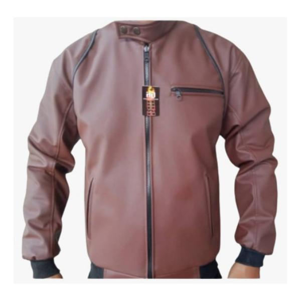 Jaket Ariel Coklat Semi Kulit 0