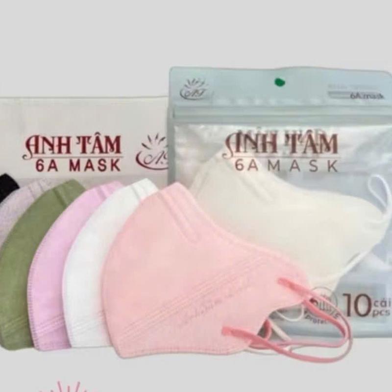   100 cái  Khẩu Trang 6A Anh Tâm 4 Lớp Kháng Khuẩn Chống Nắng ,Chống Bụi,Tia UV Hàng Hottrend 