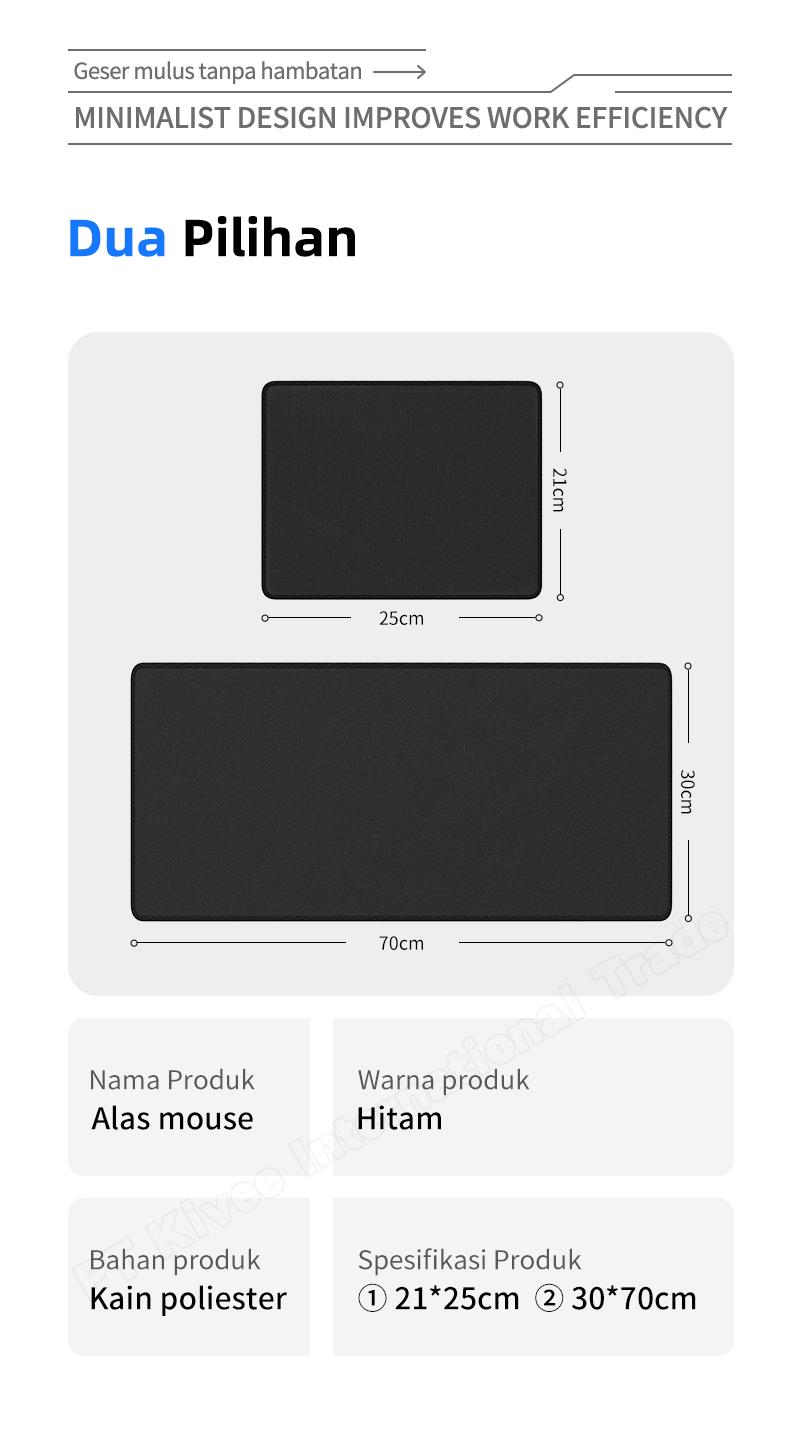 SBD02 Alas Mouse Ukuran Besar 21cm*25cm 4 warna anti selip lembut tebal diperbesar untuk bermain game dan kantor