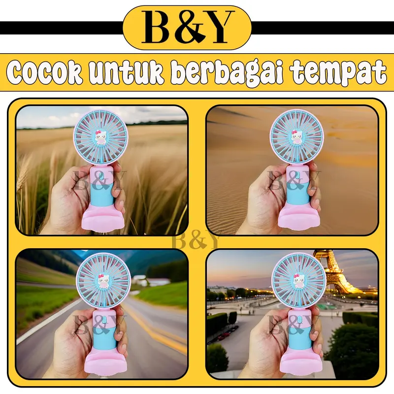 Kipas Angin Portable SANRIO USB Fan Mini 2