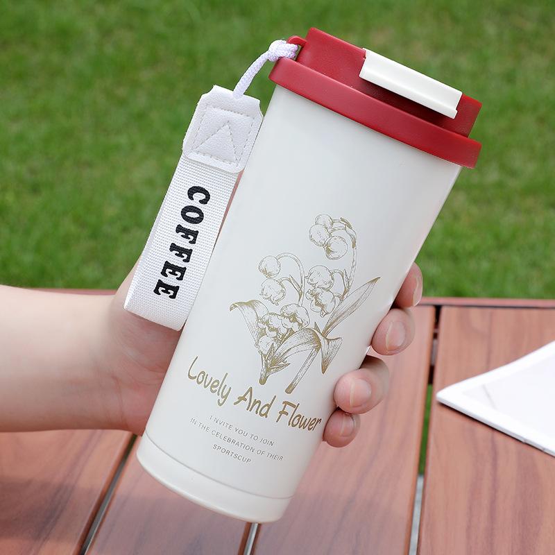 Nâng cấp cốc cà phê 316 với ống hút, bình giữ nhiệt lên đến 12 giờ, cao cấp xách tay 5