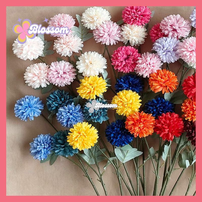 Artificial Flower Snow Pompom Bunga Palsu Plastik Hias Dekorasi Pesta Bouquet Buket Kantor Rumah 0