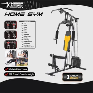 Home gym1 Sisi Alat Fitnes  Gym angkat Beban Alat Olahraga Multigym  Alat Fitness Home Gym 70LBS