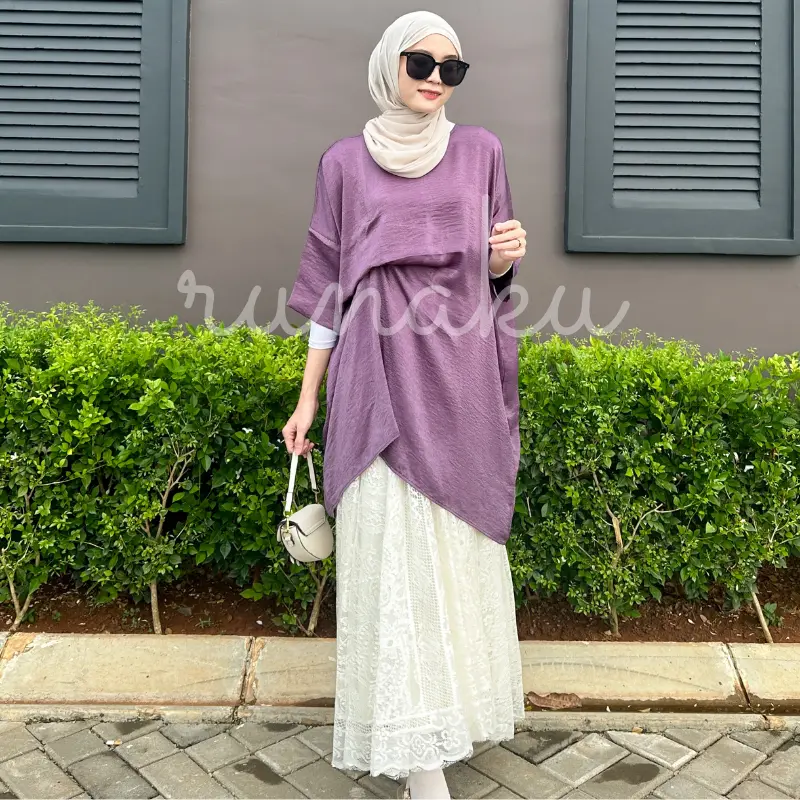 SILMI KAFTAN - KAFTAN PREMIUM WANITA - TUNIK KAFTAN - KAFTAN HITAM - KAFTAN PUTIH -TUNIK LEBARAN - OUTFIT LEBARAN 2025 - BAJU LEBARAN 2025 6