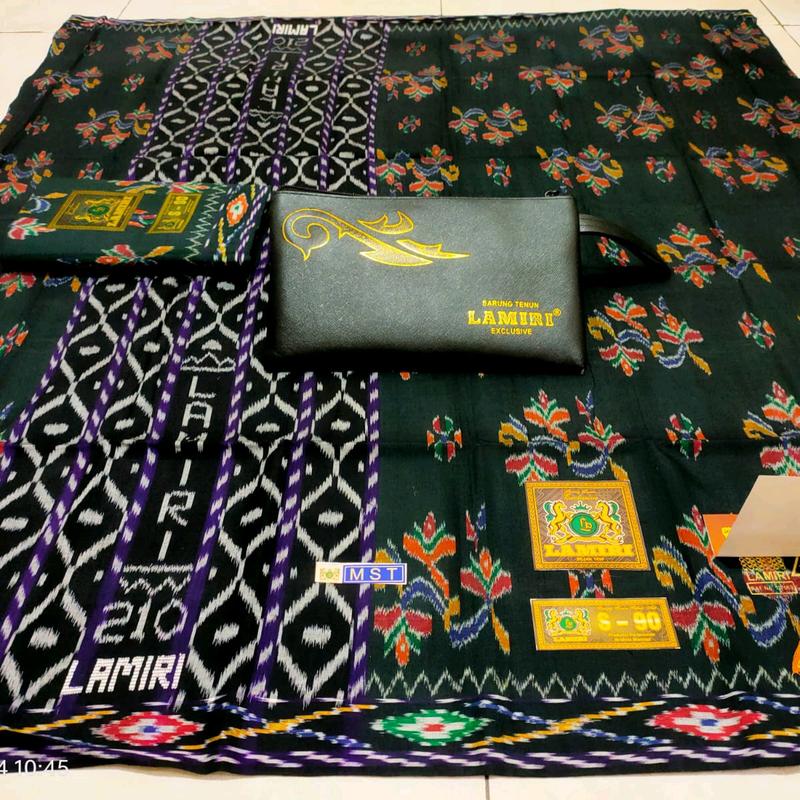 Sarung Lamiri MST Mercerized - Baju Muslim Katun Hitam Dewasa - Pria, Wanita, Motif, Batik, Santri, Bali 4