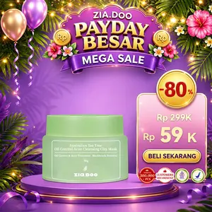 【BD】PROMO ZIA.DOO Australian Tea Tree Clay Mask 30g/60g/100g Face Mask Mengontrol Minyak Menghilangkan Jerawat Menghapus Bintik-bintik Gelap Masker Wajah Perawatan Kulit