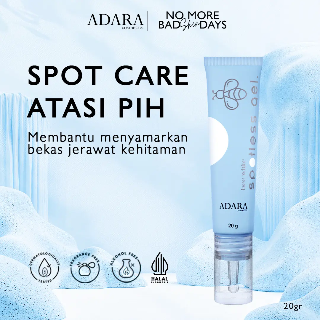 [BEST SELLER] ADARA - Bee White Spotless Gel | bekas jerawat kehitaman mencerahkan memudarkan bekas jerawat vitamin C niacinamide bee venom remaja treatment