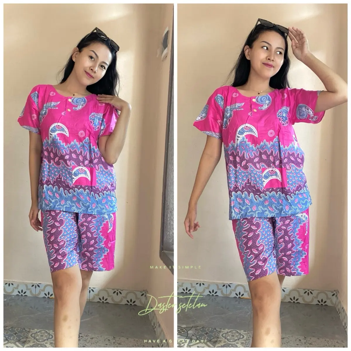 DASTER KEKINIAN , DASTER CANTIK, MODEL SETELAN ,BAHAN RAYON