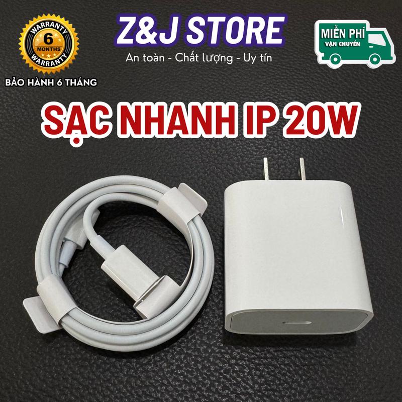 Bộ Sạc Nhanh 20W Cho IP Type-C To Lightning Gồm Củ Và Cáp Bảo Hành 6 Tháng Lỗi 1 Đổi 1 