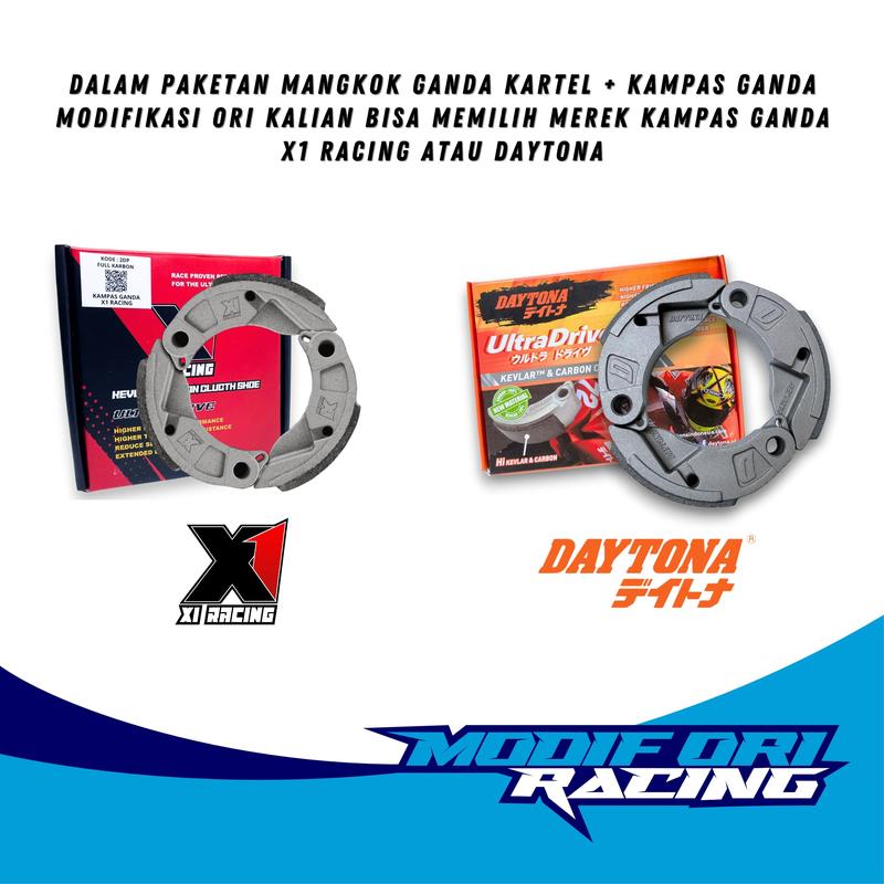 MANGKOK KARTEL SILANG LURUS TAMBAH KAMPAS GANDA VARIO 125-150 PCX ADV PAKET AKSELERASI TENAGA PCX 150 ADV 150 PCX 160 - KAMPAS GANDA X1 RACING roller  vario top speed 5