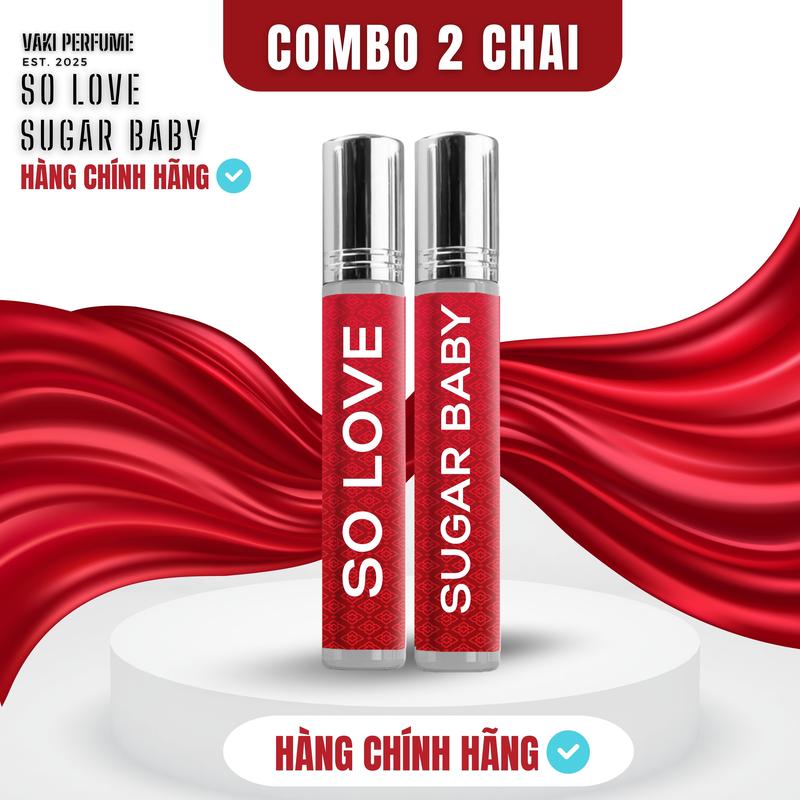 Combo 2 thơm lâu nước hoa nữ Sugar-So love 10ml - Hàng Chính Hãng