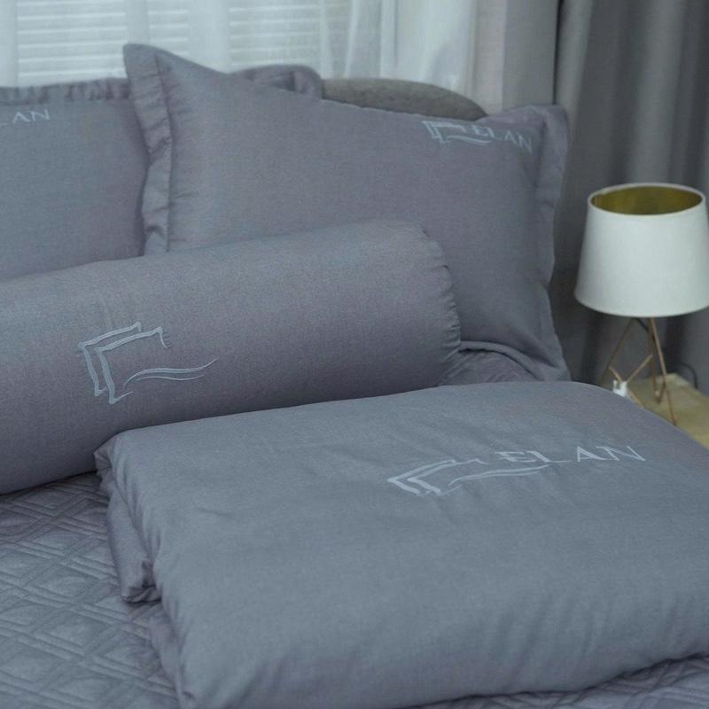  Bộ chăn ga gối Elan 5 món TP Tencel Prime Tencel cotton  1 ga chần phủ hoặc ga chun chần 1 chăn bốn mùa 2mx2m2 2 vỏ gối đầu 1 vỏ gối ôm 