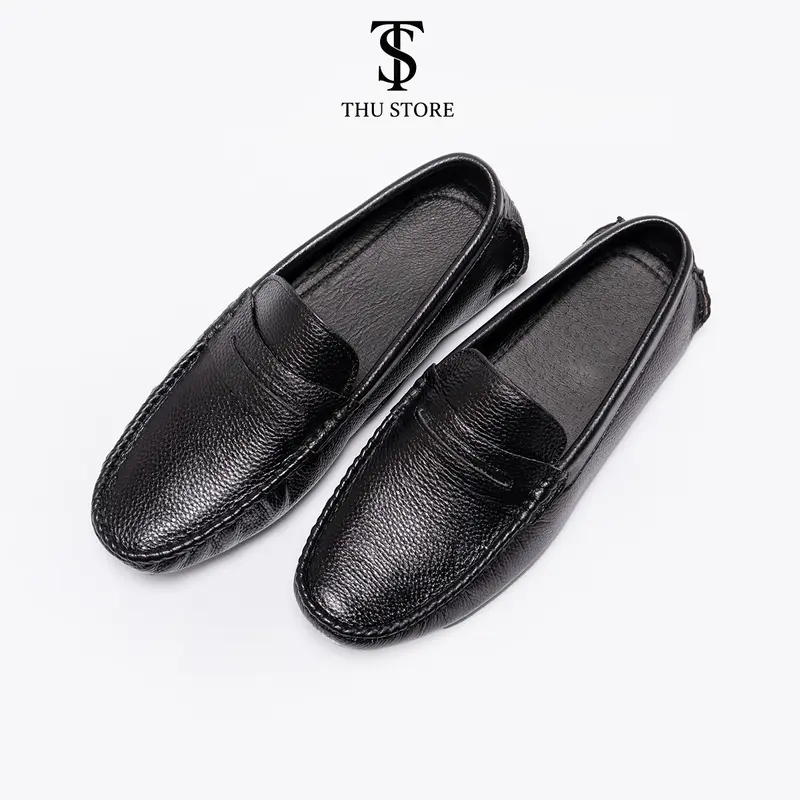 V3 giày Lười nam Da Bò Dáng Moccasin Đế Cao Su Đúc 1cm Mềm Mại Shoes giầy  thổ Caro Loafer Jean moca giầymoi 2023 5