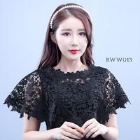 Gambar BOLERO LACE KOREA AKSESORIS WEDDING PESTA OUTER HITAM BWW013 - Hitam dari Lenka Wedding Shop Kota Surabaya 1 Tokopedia