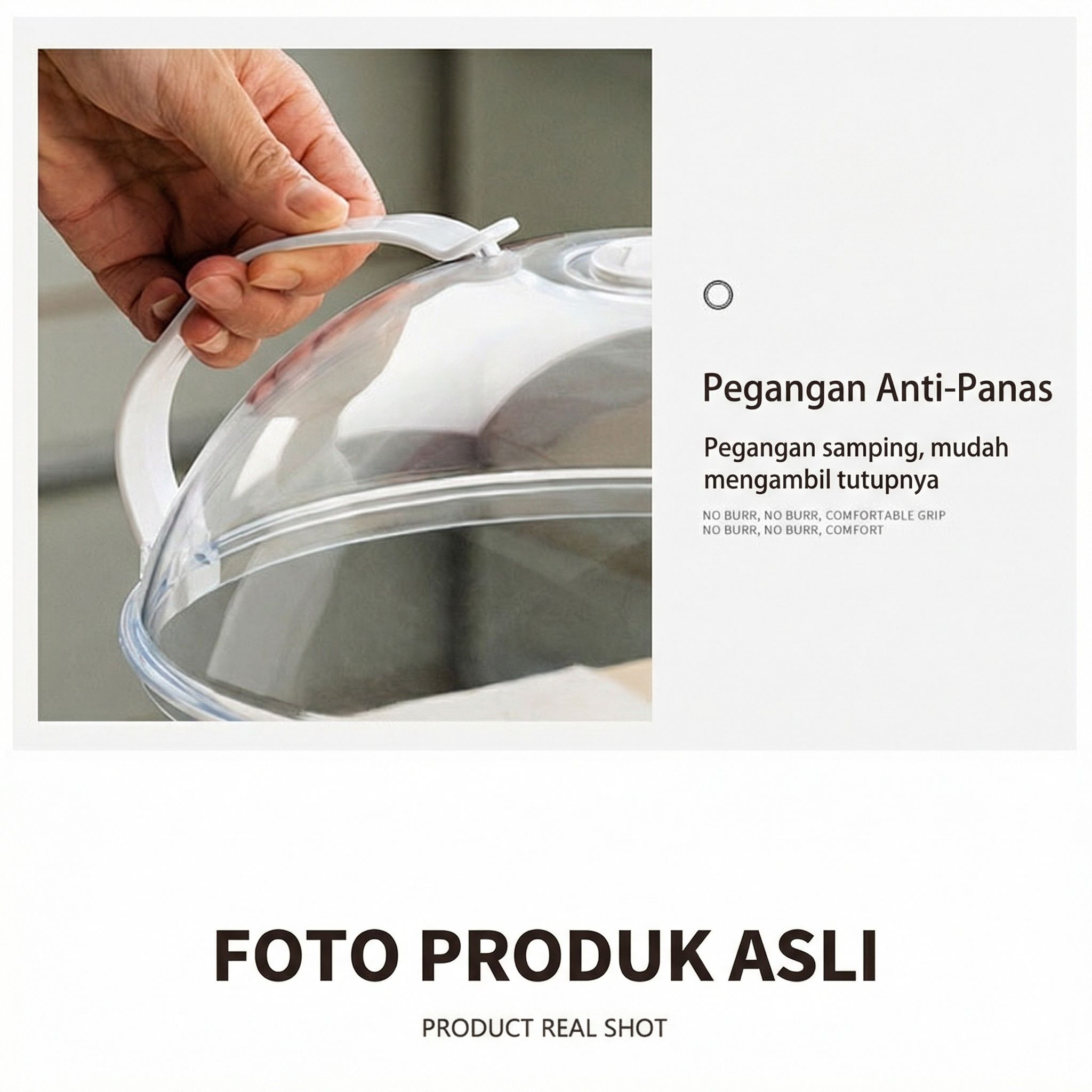 Penutup Makanan Anti Splat yang Aman untuk Microwave, Mencegah Bau Menyebar & Mudah Dibersihkan