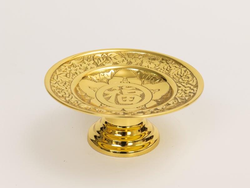 Dĩa Trái Cây Tứ Qúy số 0 Cao 7cm x Rộng 16cm Nặng 500g Bằng Đồng dùng Trong Thờ Cúng Thương Hiệu Thuận Phát Bảo Hành 5 Năm