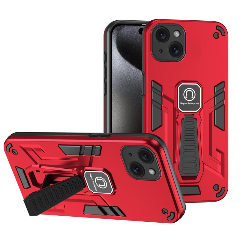 Product Introduction of Silicone Shockproof Foldable Stand Case for iPhone 7/8 Plus/X/11/12/13/14/15 Pro Max - Protective Phone Cover with Built-in Kickstand 7