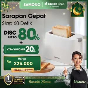 (RAMADAN SPESIAL) Samono 750W Toaster Pemanggang Roti SW-TW750 [SW-TW750] Panggangan Putih