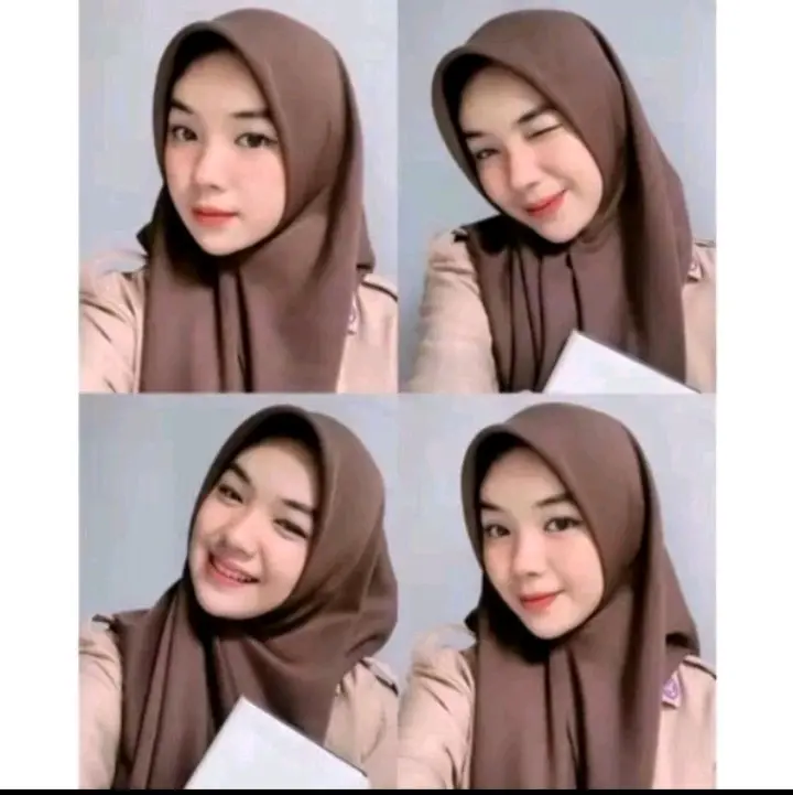 Jilbab Hijab Segi Empat Paris Anti Letoy / Kerudung Sekolah Instan Muslim