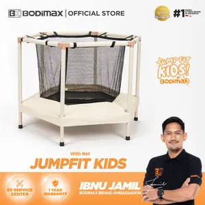 BODIMAX JUMP FIT KIDS Diameter 92 cm dan 122 cm / Trampolin Anak Material Premium / Mainan lompat 1 - 6 Tahun / 45 - 70KG / anti slip/ handle pegangan / jaring pengaman