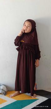 Product Review of MIMMI.ID—Shanum Set Jilbab Dress Gamis Jersey Anak Perempuan Baju Muslim Panjang Syari Cewek Wanita Setelan  Polos Newborn from z**y 2