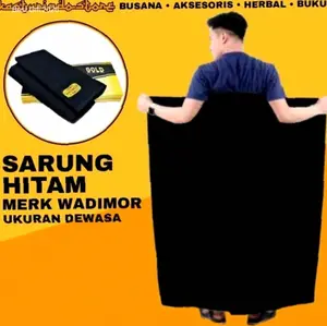 Sarung Wadimor Warna Hitam Ukuran Dewasa Perlengkapan Ibadah Hitam | Hot Item
