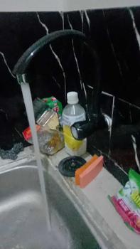 Product Review of Keran air Keran angsa Mahkota PVC MURAH Mewah Cuci Piring / Wastafel / Kamar mandi / Dapur Hitam bathtub faucet from d**n 1