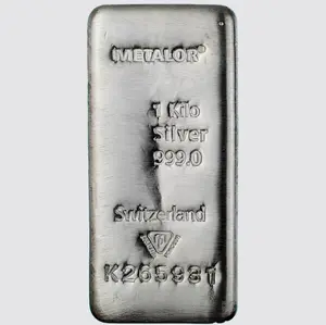 Metalor Silver Bar Perak Batangan 99.99% 1000Gram | Silver Bar Metalor 1Kg - ORIGINAL 100%