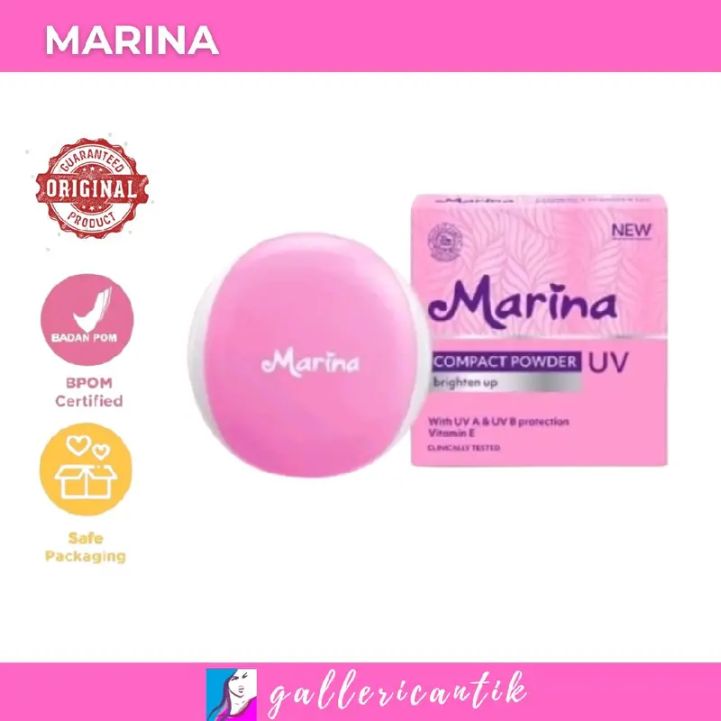 Bedak Padat Marina dengan Proteksi UV - Waterproof Compact 0