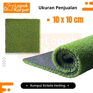 Rumput Sintetis Golf 15mm ukuran 10x10 cm