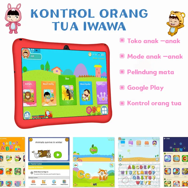 【Bisa COD】Hancdon TAB STUDY KIDS Tablet Anak F12 Astronout Version Tablet Anak Tablet Astronout IPS Screen Tablet Edukasi asi / Wifi-Hotspot  10.1inch Layar Bluetooth Kamera 2