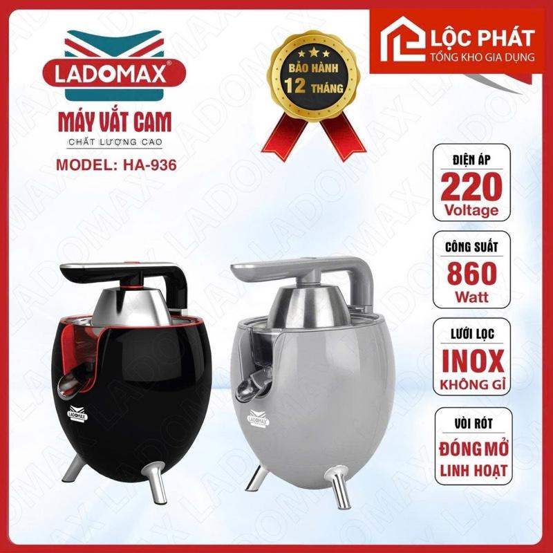 Máy vắt - ép cam chanh công nghiệp chon quán Ladomax HA-936 - 2 đầu vắt - Công suất 860W - Phù hợp kinh doanh và quán BH 12 tháng