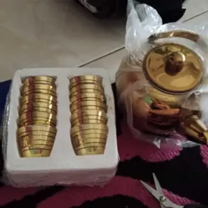 Paket A3 teko gold cucing gold teko persia gold gelas gold gelas kabah cucing zam zam gelas zam zam hampers souvenir oleh oleh haji umrah
