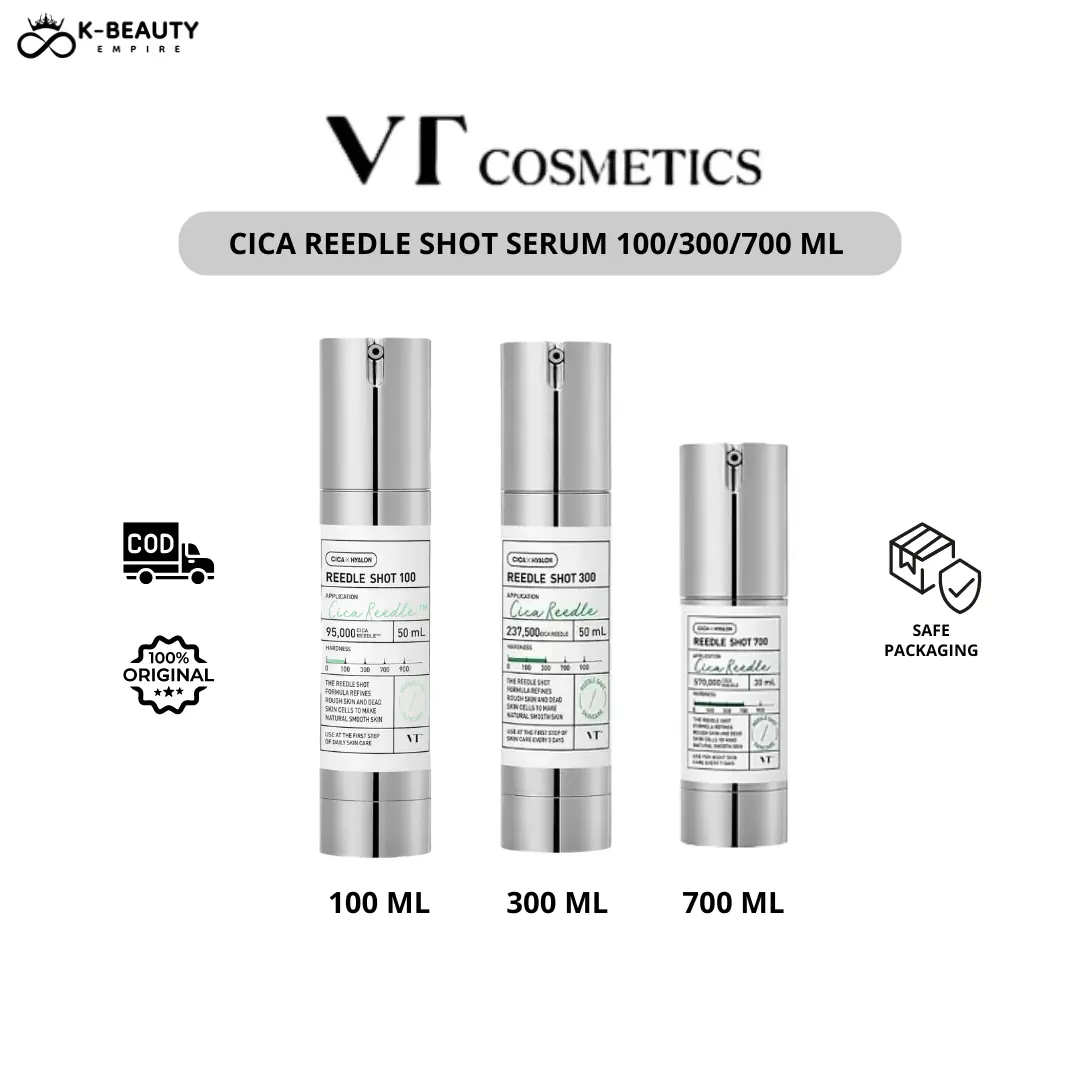 [100% ORI] VT COSMETICS REEDLE SHOT 100/300/700 (30 & 50ML) & REEDLE SHOT AMPOULER 7EA