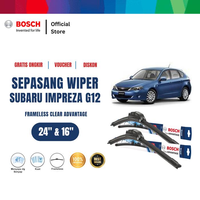 Gambar Bosch Sepasang Wiper Subaru Impreza G12 Frameless Advantage 24 & 16 dari Bosch Automotive Kab. Bekasi Tokopedia