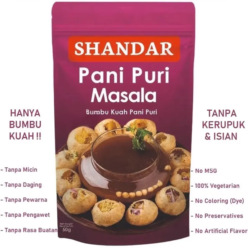 Bumbu Kuah Pani Puri Asli India - Rasa Otentik Street Food Penyedap 0