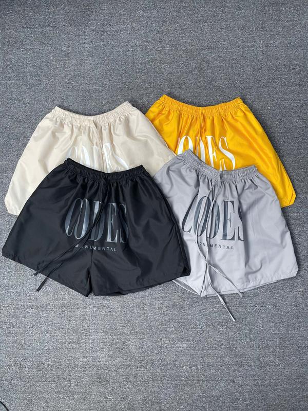 Quần Short Unisex Vải Dù In Logo CODES Monumental , Quần Đùi Dù Nam Nữ Form Suông Thoáng Mát, Phần Lưng Chun Co Giãn local brand Codestudio