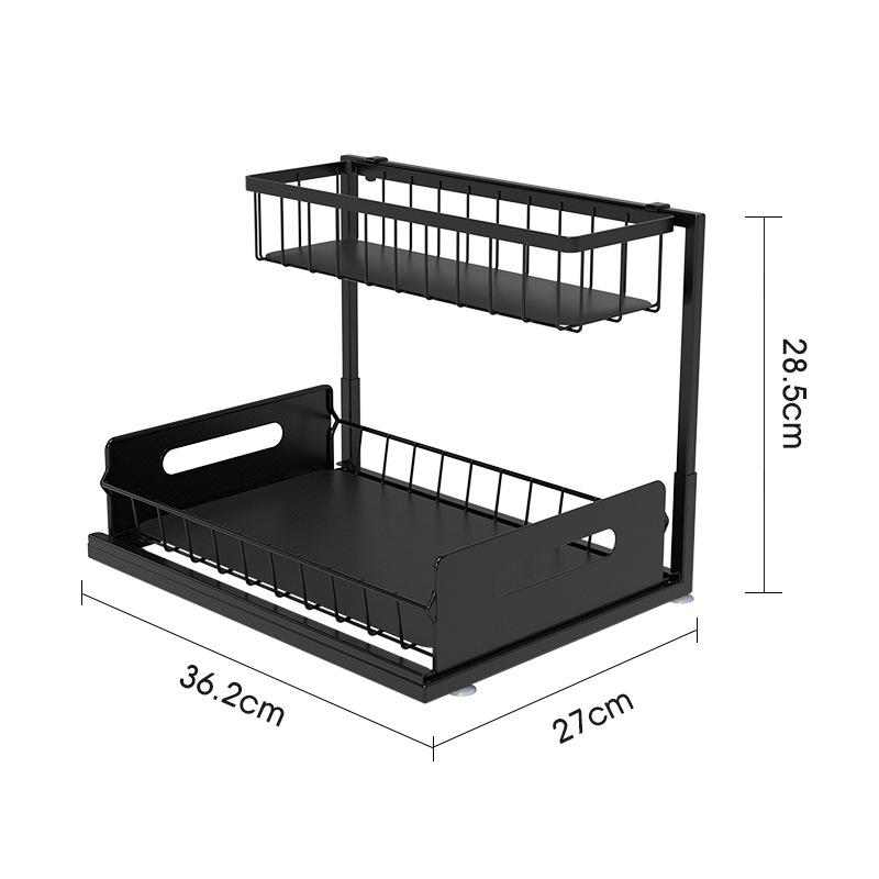 10. Kệ kéo 2 tầng dưới bồn rửa