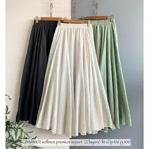 ROK LINEN PANJANG by LONDON GIRL