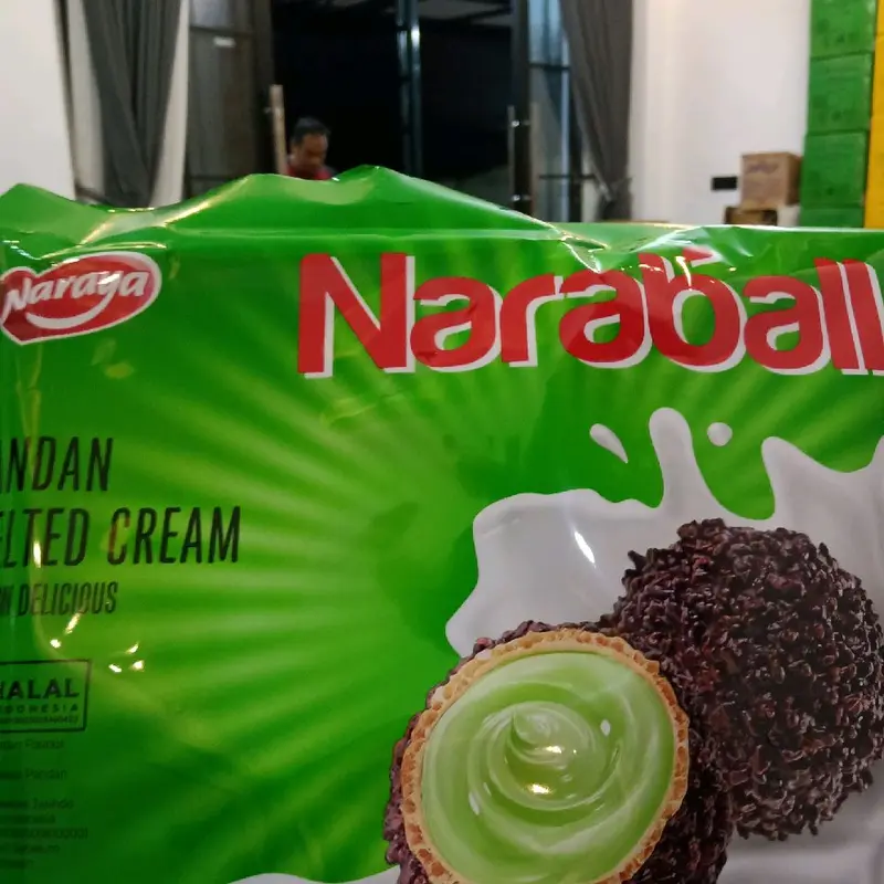 NARABALL NARAYA 300gr isi 25pcs ada 4 pilihan varian rasa strawberry, Chocolate,pandan dan original 4