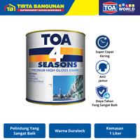 Gambar TOA 4 SEASONS PAINT PREMIUM HIGH GLOSS ENAMEL CAT KAYU BESI TINTING GLOSSY 0.9LT dari Tirta Bangunan Kota Depok 1 Tokopedia